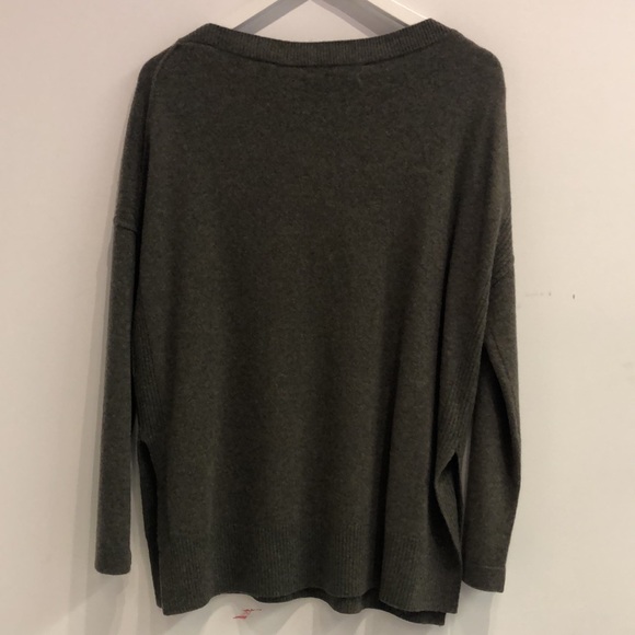 AllSaints Tara Military Green Cashmere Blend Sweater - Picture 3 of 12